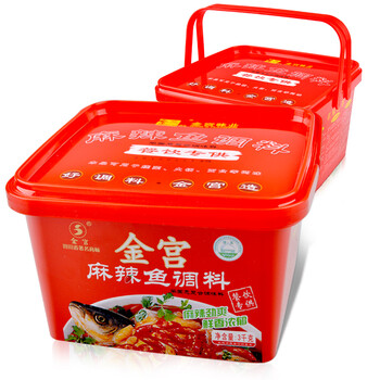 金宫 3kg 金宫麻辣鱼调料餐饮装商用桶装 新款四川香辣水煮鱼调味料包