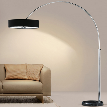 trio翠欧德国品牌perez大理石底座客厅落地灯北欧智能调光灯具黑色