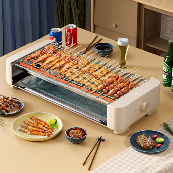 小熊电烤炉家用无烟架多功能电烤盘烤肉烤串机电炉官方旗舰店品质保障