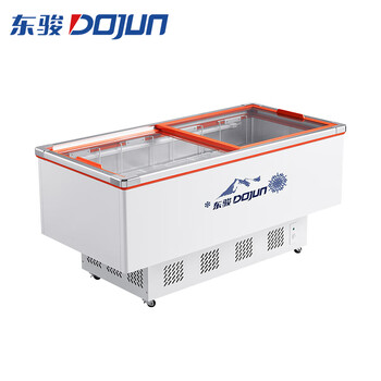 东骏冰柜展示柜商用全铜管冷冻展示柜大容量全冷冻冷藏转换冷柜 批发