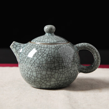 蓝百惠龙泉青瓷小茶壶冰裂釉单壶紫砂陶瓷功夫茶具茶壶过滤西施壶大号