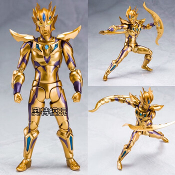 特利迦关节可动玩具手办模型人偶礼物 【shf黄金赛罗闪耀形态】带支架