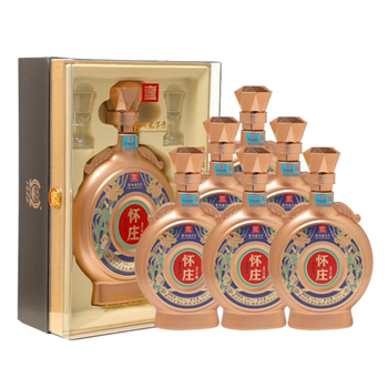 怀庄金枝玉叶 53度酱香型白酒纯粮酿造礼盒装整箱500ml*6瓶 整箱500ml