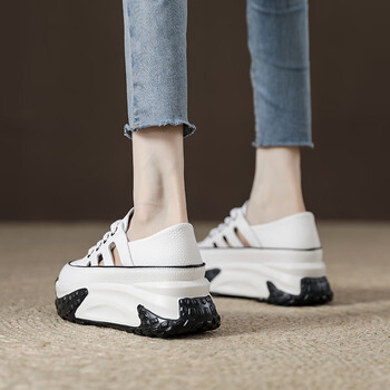 mk&rtbn厚底运动凉鞋女夏2023新款轻便镂空老爹鞋透气小白洞洞板