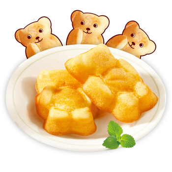 泡吧小小奶黄面包 小熊仔小黄鸭子点心软面包卡通儿童早餐零食1000g2
