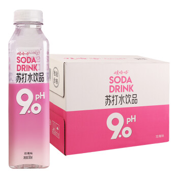 娃哈哈 pH9.0玫瑰味蘇打水500ml*15瓶 整箱裝 （新老包裝隨機(jī)發(fā)貨）