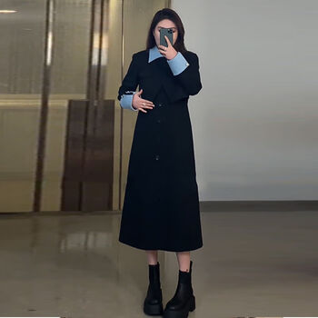 枫潇潇原单连衣裙2023新款款秋冬女装小香风开衫套装女年气质显瘦两