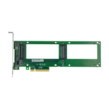 芯梦达 PCIe4.0转SFF8639 U.2 NVME SSD固态硬盘扩展卡服务器直连AIC转接卡 PCIe4.0x8转SFF8639 2口U.2 PCIe4.0转U.2 NVME直连(仅支持全高)