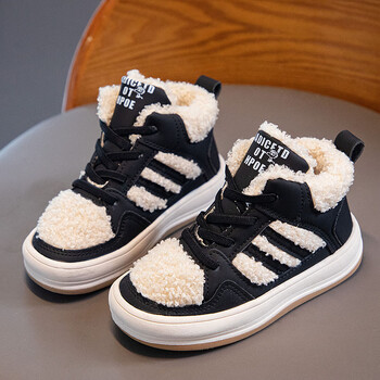 蓝凌娇儿女童棉鞋儿童加绒鞋2023新款冬季保暖鞋子大棉加厚雪地棉小孩