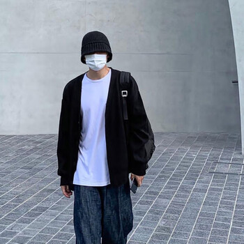 勤驰男生帽子冬季大头围帽子保暖黑色毛线帽男士针织帽男大头围米白色