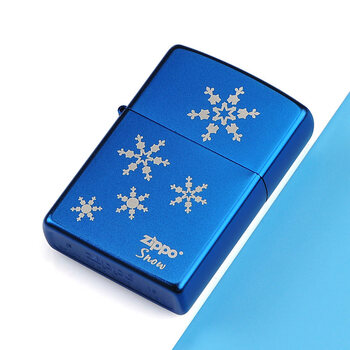 打火机zippo正版蓝色火焰蓝冰蓝耀冰原装正品男士定制刻字zppo蓝耀冰