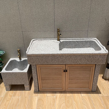 户外洗菜池庭院水池台盆大理石别墅室外洗手盆石头水槽洗衣池石材槟悦