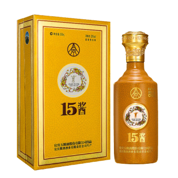 五粮液股份公司出品 15酱 酱香型白酒 53度 500mL 1瓶 15酱【30版】