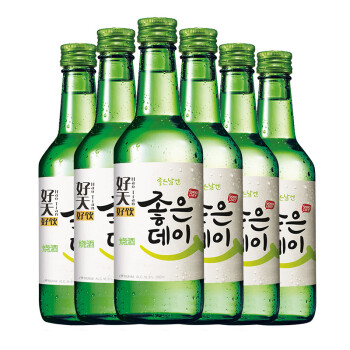 好天好饮韩国烧酒原瓶进口 原味烧酒16.9度360ml*6瓶整箱装