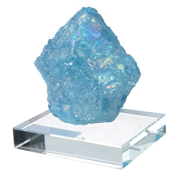 出口美国石英石家居饰品摆件qartz tone accent 蓝色石英石摆件