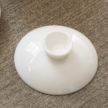 盖碗盖子 德化白瓷茶盖碗盖子盖碗茶杯盖子象牙白单盖子茶具零配 羊脂