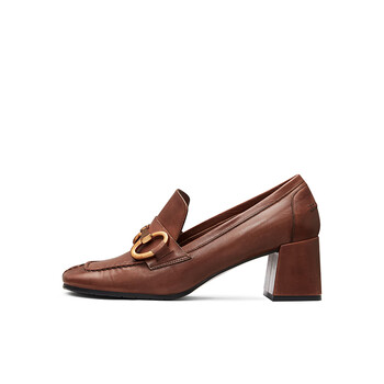 patricia帕翠亚西班牙原产春秋款复古马衔扣牛皮乐福鞋22331棕色375