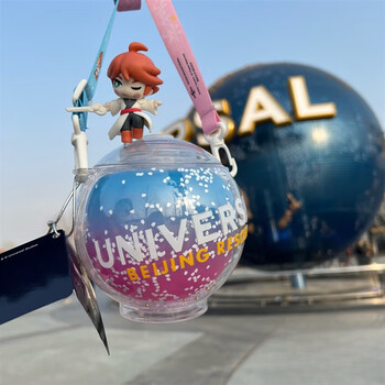 依阳可可游环球影城纪念品地球杯小熊环球杯星球杯冷饮斜挎吸管杯李白