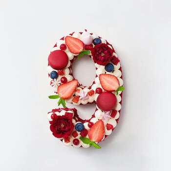 艾利兔 网红 数字蛋糕 生日蛋糕数字密语蛋糕礼盒装蛋糕 裸蛋糕 草莓