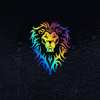 联盟标志-七彩镭射色 17*25cm