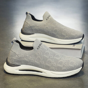 乔丹乔丹官方无鞋带男鞋夏季透气网面飞织网鞋休闲百搭懒人一脚蹬跑步