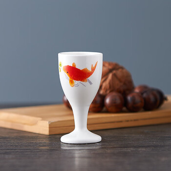 布蔓纯一钱酒杯瓷新品活动多款式二钱小酒杯10ml中式陶瓷高足复古烈