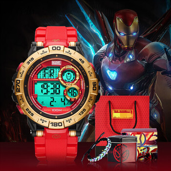 漫威联名钢铁侠手表男学生潮流marvel限量版运动儿童电子表学生礼物