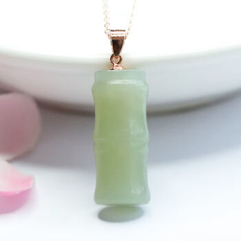 珠宝首饰>和田玉>和田玉吊坠>彼年豆蔻>彼年豆蔻竹节项坠节节高升项链