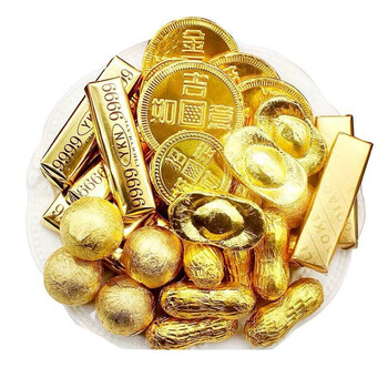 元宝金币巧克力金币金元宝巧克力散装半斤250g至500g结婚喜糖果年货小