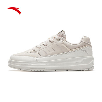 安踏板鞋女鞋夏透气低帮增高鞋运动休闲鞋鞋子