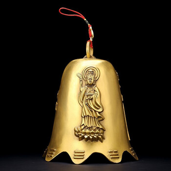 挂件平安铜钟吊钟寺院寺庙铜风铃挂饰大钟铜器工艺品摇铃 特大号铜铃