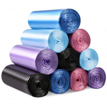 惠寻平口垃圾袋100只点断式加厚塑料袋4247cm大号抽绳垃圾桶袋100只