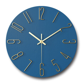 韦柯(wencco)挂钟客厅 立体钟挂墙现代简约壁挂钟卧室钟表免打孔家用