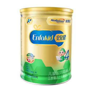 美赞臣（Enfamil）安儿健4段儿童配方奶粉（3岁以上） 900*4罐