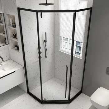 淋浴房隔断 淋浴房钻石形型浴室沐浴房浴屏家用卫生间干湿分离玻璃