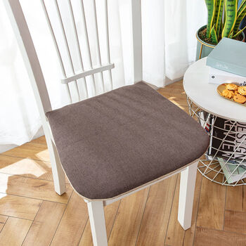 塞纳空间棉麻四季坐垫餐椅垫布艺餐桌椅子坐垫椅垫透气加厚屁垫凳子垫