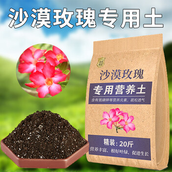 种沙漠玫瑰专用土盆栽土营养土养花专用通用花卉土壤肥料种植土 沙漠