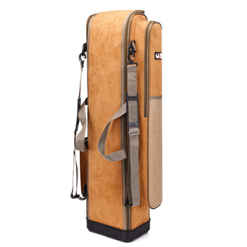 新款钓椅包硬壳防水双肩背渔具包躺椅折叠桌钓台包 棕色85高硬壳主包