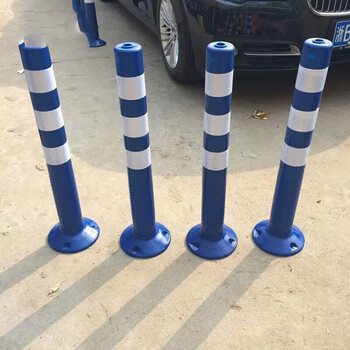 蓝色警示柱反光隔离柱蓝色塑料立柱警示柱道路隔离柱路桩防撞柱