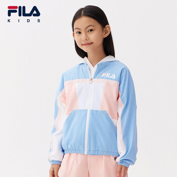 fila斐乐童装女童梭织外套2022年春季款儿童中大童时尚运动上衣150