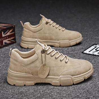 季回力休劳保男鞋秋季透气防滑工地上班工装鞋软底户外工厂工作男沙色