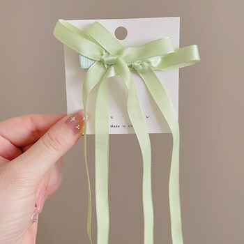 和极美彩色双蝴蝶结编发丝带发夹女可爱甜美双马尾绑发飘带发卡夹子