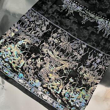 棉逸纪螺钿织银新中式马面裙套装日常通勤明制汉服女 螺钿银马面裙