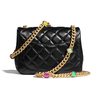 chanel香奈儿女包经典单肩斜挎包宝石链条包口盖包