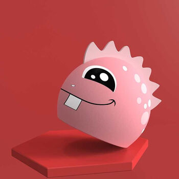 泳帽男女童防水护耳游泳帽子卡通鳄鱼男女孩2022新款游泳帽 粉色泡泡