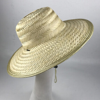 越南帽子简单女士演出风防嗮晒斗笠种地少数绳子茶叶劳动个性 竹编大