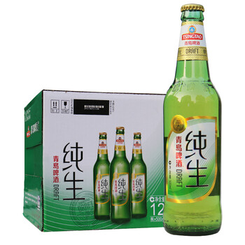 青岛啤酒tsingtao纯生500ml12瓶整箱顺滑爽口青岛纯生鲜活人生