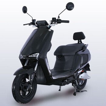 电动车成人60v电瓶车男女72v外卖踏板车长跑高速电摩顶配版黑色60v22