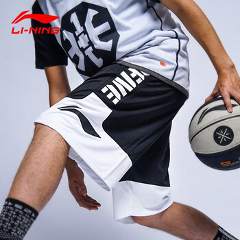 李宁运动裤短裤男夏季运动训练3加1球裤badfive5篮球系列速干宽松过膝