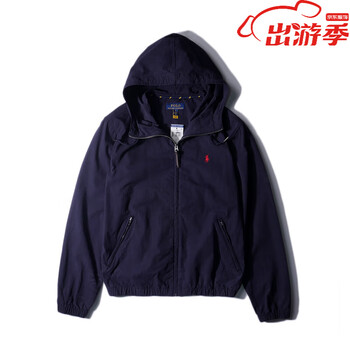 polo ralph lauren 拉夫劳伦 美国rl男水洗纯棉薄连帽夹克外套 藏蓝